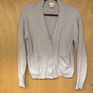 Women's Light Gray Cardigan Sweater